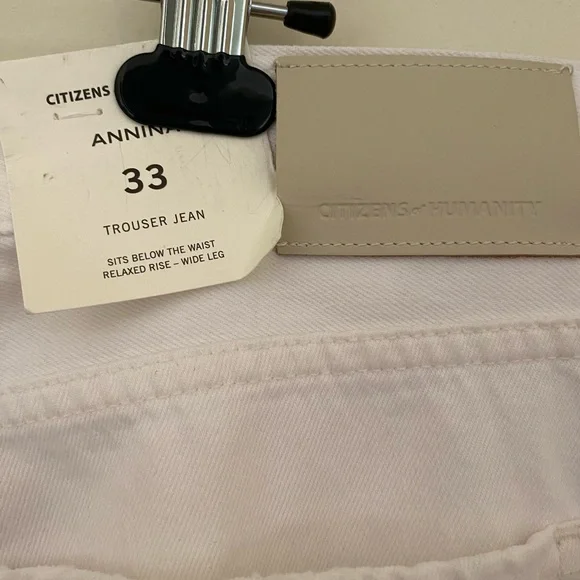 NWT Citizens Of Humanity Annina Trouser Jean in Soft White size 33